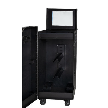 Armadio selleria Equestro in metallo nero 65×62×138 cm Nero F026