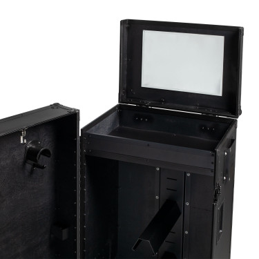 Armadio selleria Equestro in metallo nero 65×62×138 cm Nero F026