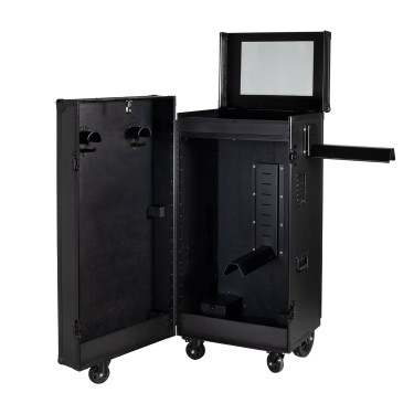 Armadio selleria Equestro in metallo nero 65×62×138 cm Nero F026