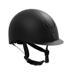 Casco Equestro unisex Azael con rotella posteriore con EN 1384-2023 Nero / nero