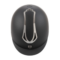Casco Equestro unisex Azael con rotella posteriore con EN 1384-2023 Nero / canna di fucile Grigio