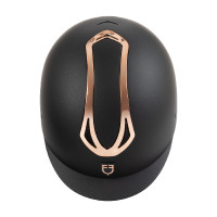 Casco Equestro unisex Azael con rotella posteriore con EN 1384-2023 Nero / oro rosa