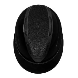 Casco da donna Equestro Apocalypse con calotta lucida con strass EN 1384-2023 Nero / nero
