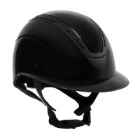 Casco da donna Equestro Apocalypse con calotta lucida omologato EN 1384-2023 Nero / nero Casco da donna Equestro Apocalypse con calotta lucida omologato EN 1384-2023 Nero / nero