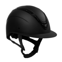 Casco da donna Equestro Apocalypse con calotta opaca omologato EN 1384-2023 Nero / nero lucido Casco da donna Equestro Apocalypse con calotta opaca omologato EN 1384-2023 Nero / nero lucido