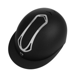 Casco da donna Equestro con visiera larga omologato EN 1384-2023 Nero / canna di fucile