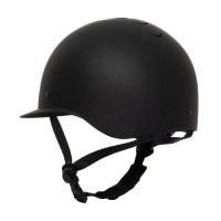 Casco da donna Equestro con visiera larga omologato EN 1384-2023 Nero / canna di fucile