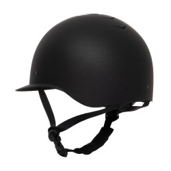 Casco da donna Equestro con visiera larga omologato EN 1384-2023 Nero / nero lucido Casco da donna Equestro con visiera larga omologato EN 1384-2023 Nero / nero lucido