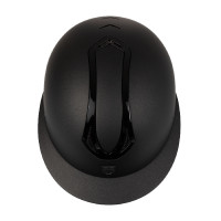 Casco da donna Equestro con visiera larga omologato EN 1384-2023 Nero / canna di fucile