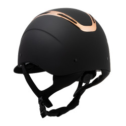 Casco unisex Equestro Apocalypse con calotta opaca EN 1384-2023 Nero / oro rosa