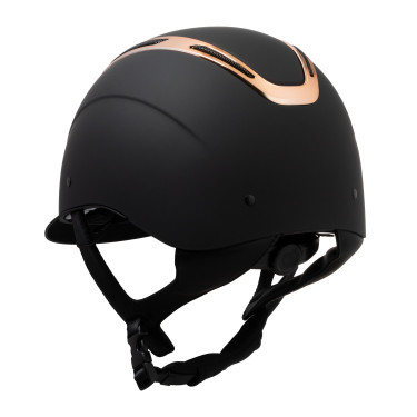 Casco unisex Equestro Apocalypse con calotta opaca EN 1384-2023 Nero / oro rosa
