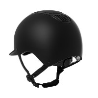 Casco unisex Equestro inserto in carbonio e bordatura lucida EN 1384-2023 Nero / nero Casco unisex Equestro inserto in carbonio e bordatura lucida EN 1384-2023 Nero / nero