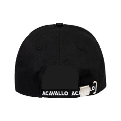 Cappellino da baseball unisex Acavallo Nero
