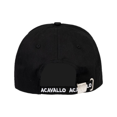 Cappellino da baseball unisex Acavallo Nero