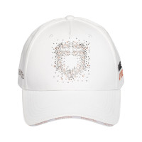 Cappellino da donna Equestro con logo in strass Bianco