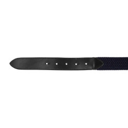 Cintura elastica Equestro con fibbia con logo nero Marina Blu marino