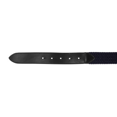 Cintura elastica Equestro con fibbia con logo nero Marina Blu marino