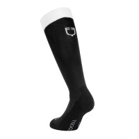 Calze unisex Equestro Basic in tessuto tecnico Nero / bianco
