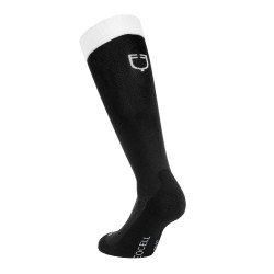 Calze unisex Equestro Basic in tessuto tecnico Nero / bianco