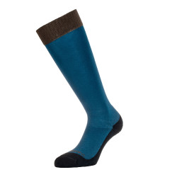 Calze unisex Equestro Basic in tessuto tecnico Corallo blu / noce