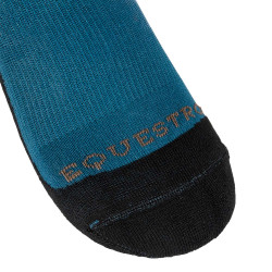 Calze unisex Equestro Basic in tessuto tecnico Corallo blu / noce