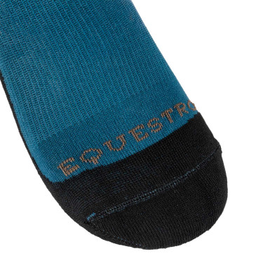 Calze unisex Equestro Basic in tessuto tecnico Corallo blu / noce