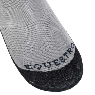 Calze unisex Equestro Basic in tessuto tecnico Grigio ghiacciato / blu blazer marinaio