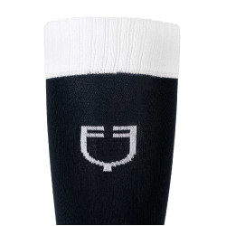 Calze unisex Equestro Basic in tessuto tecnico Blazer navy / bianco Blu marino