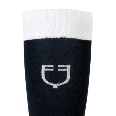 Calze unisex Equestro Basic in tessuto tecnico Blazer navy / bianco Blu marino