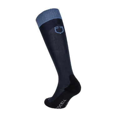 Calze unisex Equestro Basic in tessuto tecnico Blazer marine / berling sea Blu