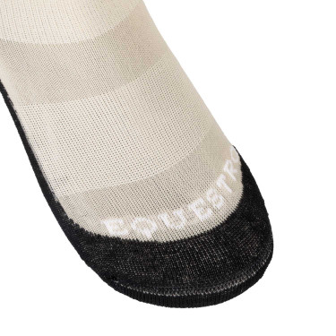 Calze unisex Equestro Basic in tessuto tecnico Oxford tan / bianco Beige