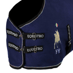 Coperta da box Equestro x FISE in tessuto a nido d’ape Blazer marine Blu marino