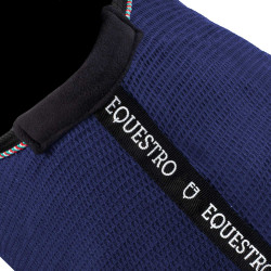 Coperta da box Equestro x FISE in tessuto a nido d’ape Blazer marine Blu marino