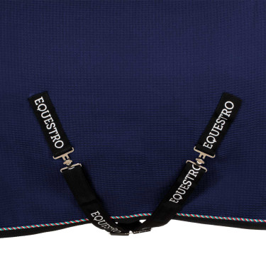 Coperta da box Equestro x FISE in tessuto a nido d’ape Blazer marine Blu marino