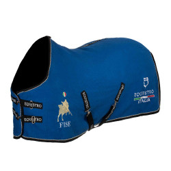 Coperta da box Equestro x FISE in tessuto a nido d’ape Blu di Savoia