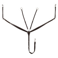 Collare da caccia Equestro con forchetta in cuoio conciato Marrone scuro