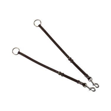 Collare da caccia Equestro con forchetta in cuoio conciato Marrone scuro