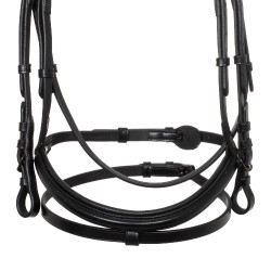 Briglia anatomica Equestro in pelle Nero