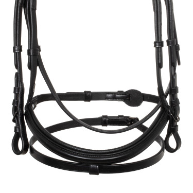 Briglia anatomica Equestro in pelle Nero
