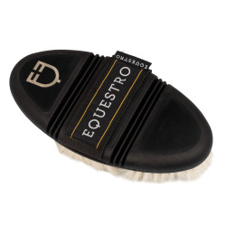 Spazzola da strigliare Equestro flessibile con setole morbide Naturale Marrone