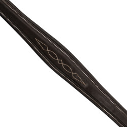 Pettorale Equestro in pelle con impunture decorative con martingala rimovibile Marrone scuro Pettorale Equestro in pelle con impunture decorative con martingala rimovibile Marrone scuro