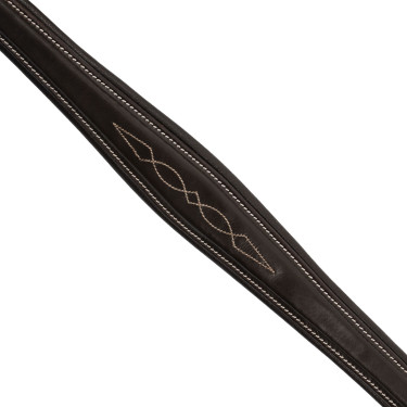 Pettorale Equestro in pelle con impunture decorative con martingala rimovibile Marrone scuro Pettorale Equestro in pelle con impunture decorative con martingala rimovibile Marrone scuro