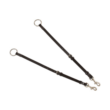 Pettorale Equestro in pelle con inserti elastici e martingala rimovibile Marrone scuro