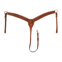 Pettorale western McBryan con incisione a cestino Nocciola Marrone