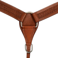 Pettorale western McBryan con incisione a cestino Nocciola Marrone