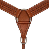 Pettorale western McBryan border stamp Nocciola Marrone