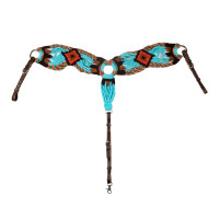 Pettorale western Pool’s Rope Waves Naturale Marrone