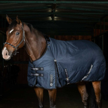 Coperta da esterno Equestro Nevada 250 g in tessuto ripstop Marina Blu marino