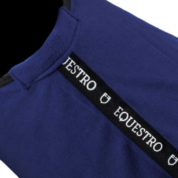 Coperta in pile Equestro x FISE con chiusura frontale Blazer marine Blu marino