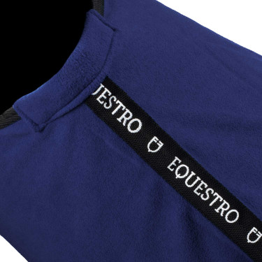 Coperta in pile Equestro x FISE con chiusura frontale Blazer marine Blu marino